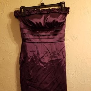 Silky purple formal dress
